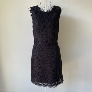 Co-op Barneys New York lace mini bodycon dress sleeveless navy blue size 2